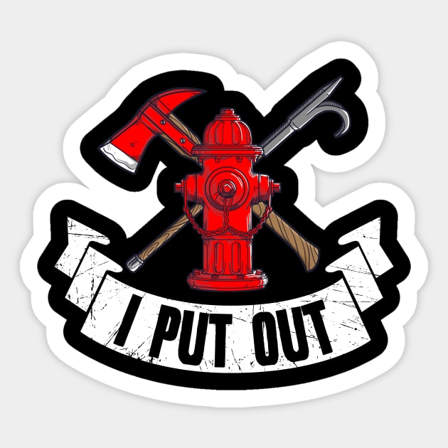 Firefighter I Put Out Sticker by captainmood